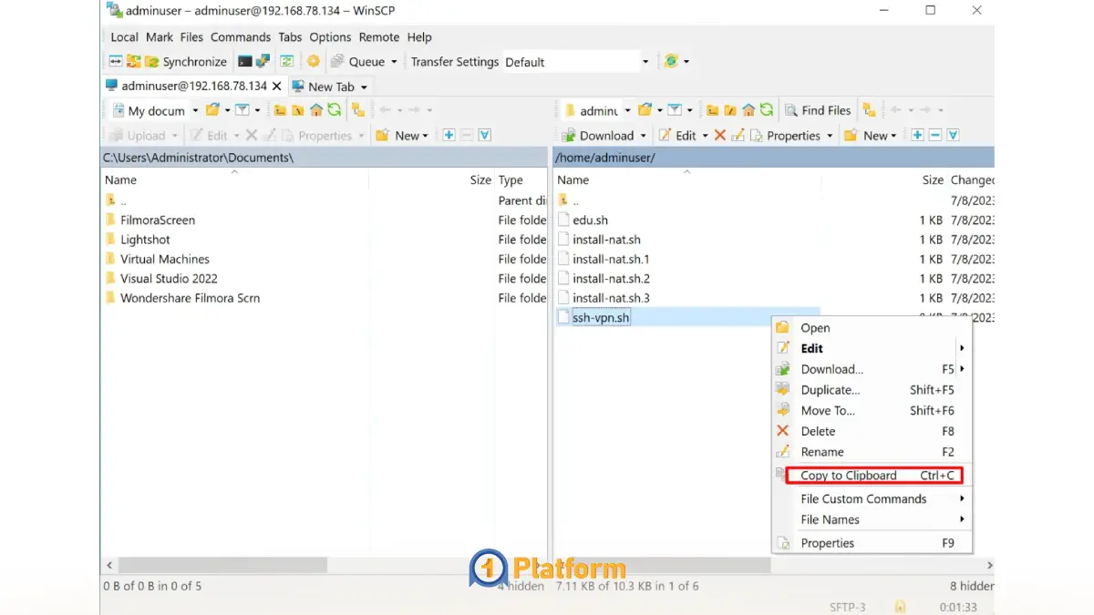 جامعترین راهنمای انتقال فایل از سرور مجازی به کامپیوتر در لینوکس و ویندوز 16 انتقال فایلها به ویندوز