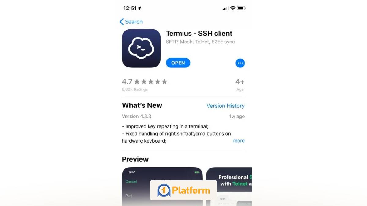 وصل شدن به سرور مجازی لینوکس با گوشی ios از اپلیکیشن Termius
