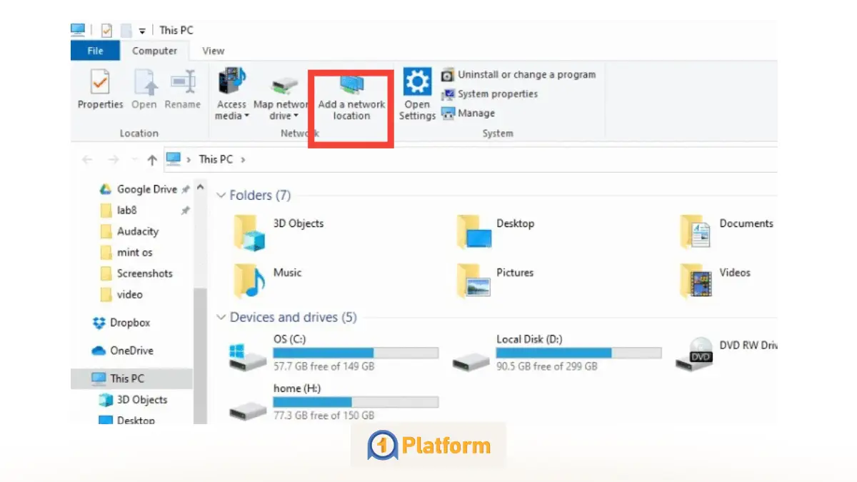 ساختن Network Location در ویندوز