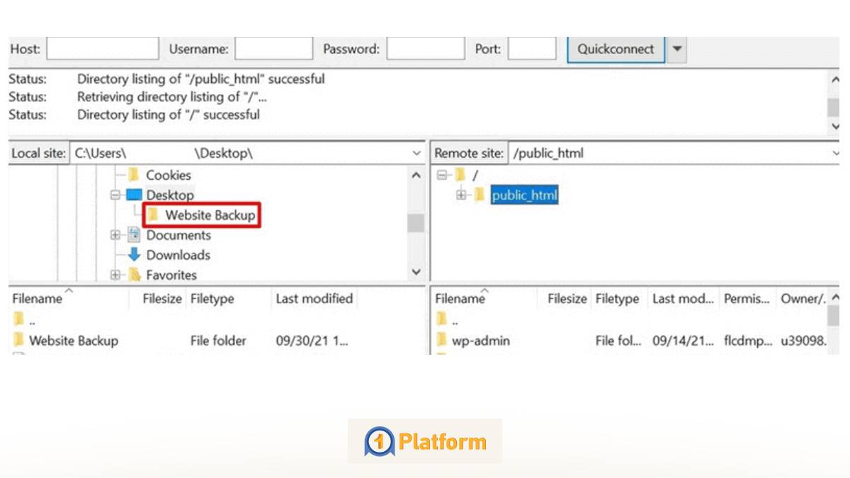 انتقال محتوا از یک سایت به سایت دیگر با کلاینت FTP