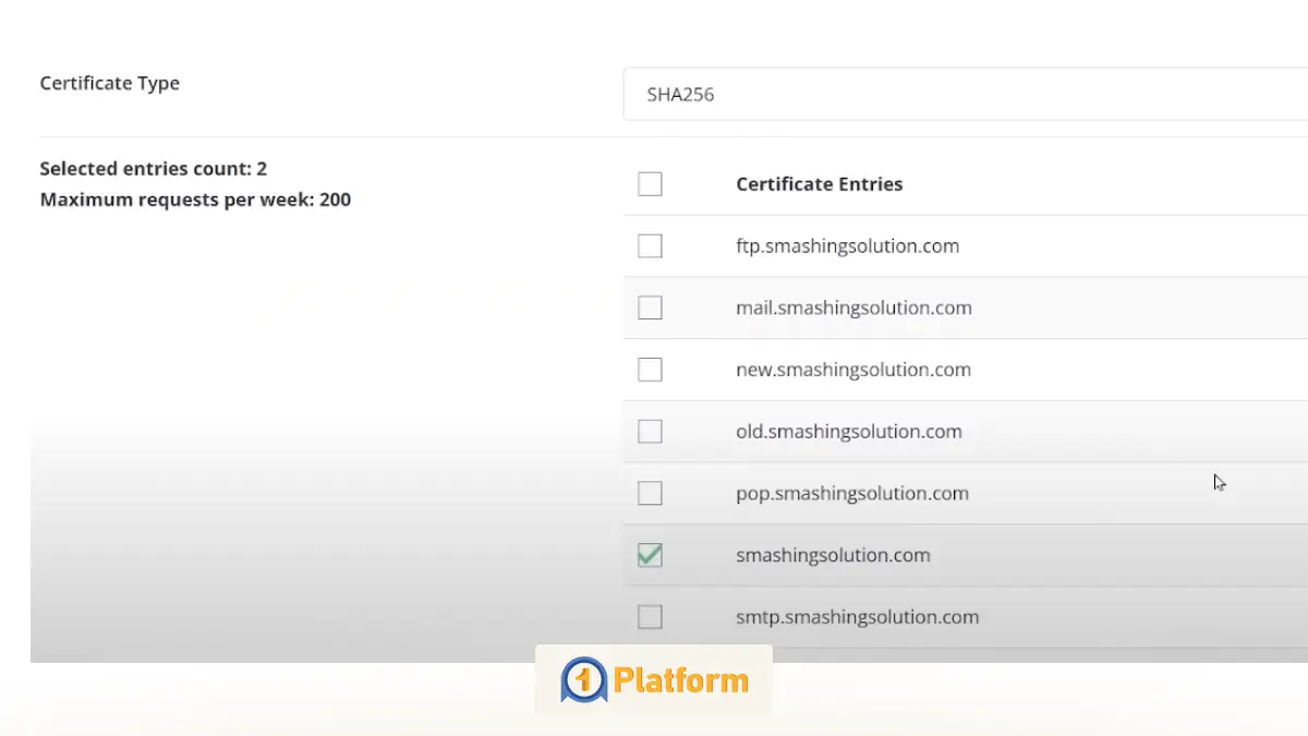 فعال سازی SSL رایگان در دایرکت ادمین (راهنمای تصویری) 4 انتخاب Let's Encrypt و دامنهها