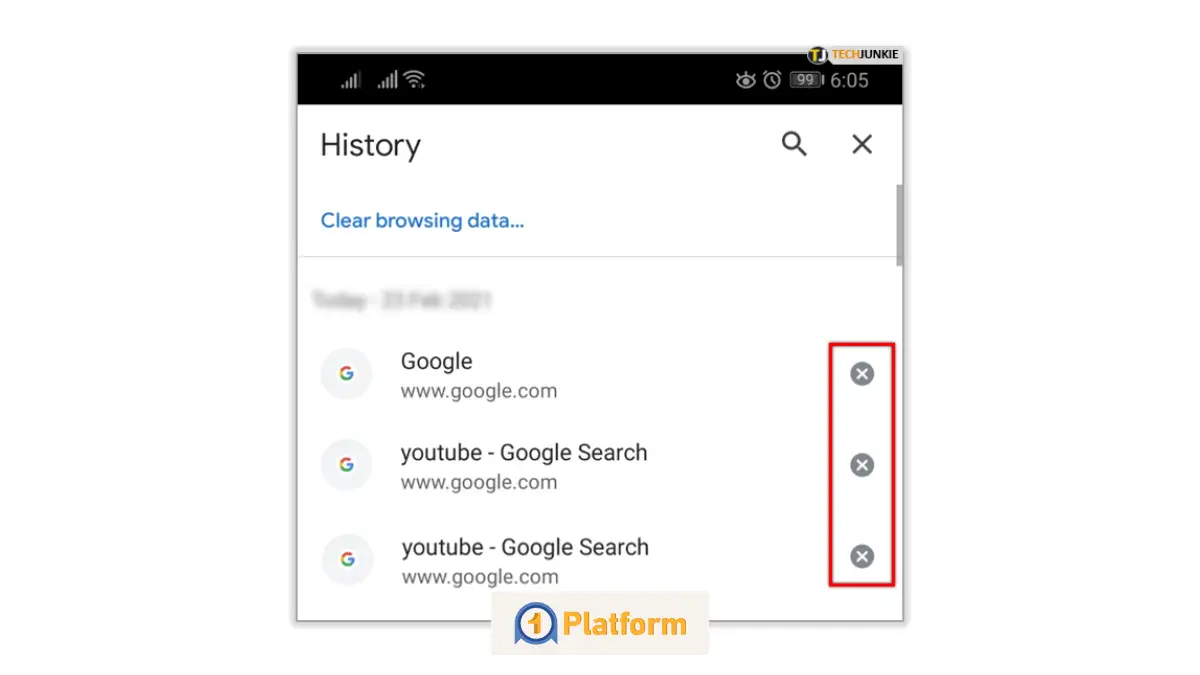 حذف سایت از تاریخچه کروم در موبایل (اندروید و iOS)
