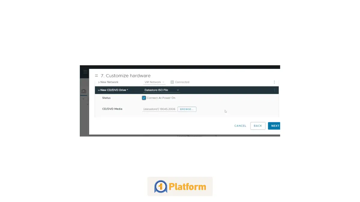 اتصال فایل ISO برای نصب ویندوز