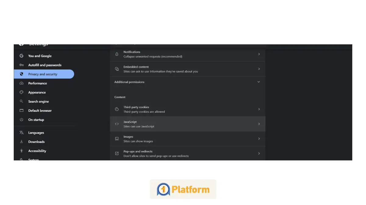 نحوه فعال سازی جاوا اسکریپت در کروم