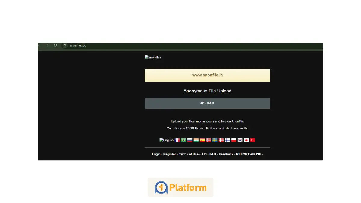 Anonfile؛ یکی از بهترین ابزارهای آپلود فایل حجیم رایگان