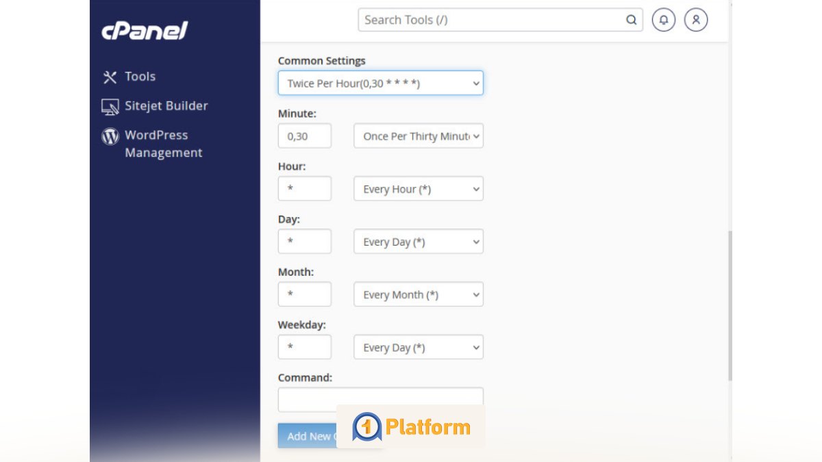 مرحله چهارم: مثال اول – اجرای فایل هر ۳۰ دقیقه یک‌بار