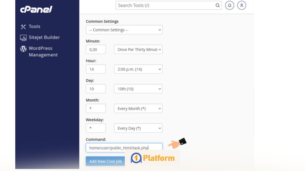 مرحله پنجم: مثال دوم – اجرای فایل در زمان مشخص ماهانه