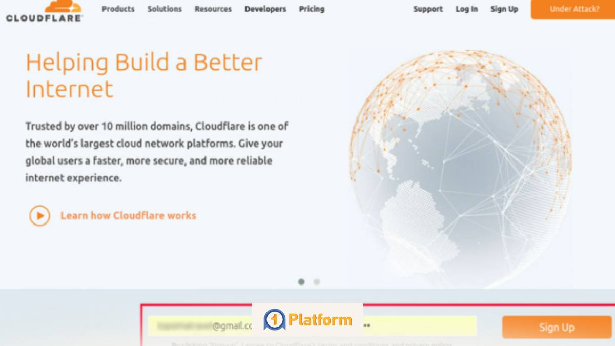 راهنمای جامع راهاندازی CDN برای وردپرس | راهنمای گام به گام 3 گام اول: ساخت حساب کاربری در Cloudflare