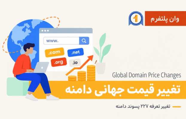 تغییر قیمت جهانی ۲۲۷ پسوند دامنه از ۱۴ مهر ۱۴۰۵